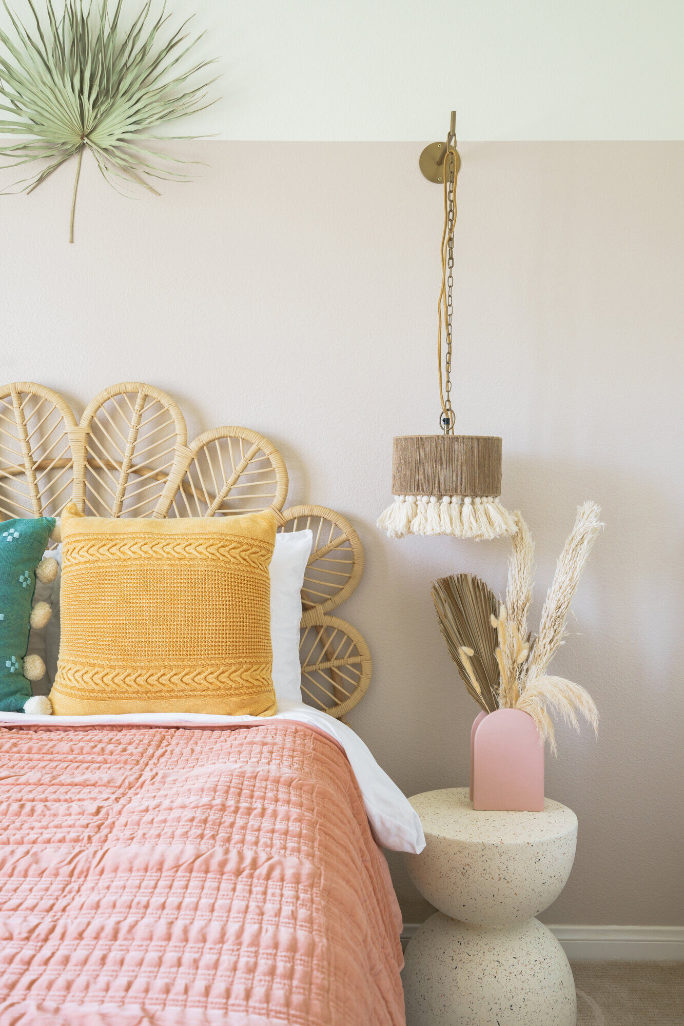 Interior design detail with Latin-inspired art at Terra Luz